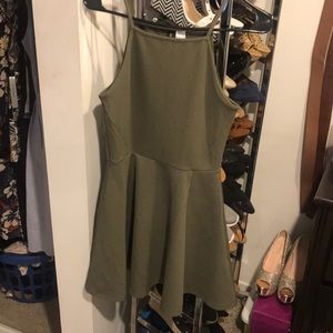 Olive green H&M swing dress size 8